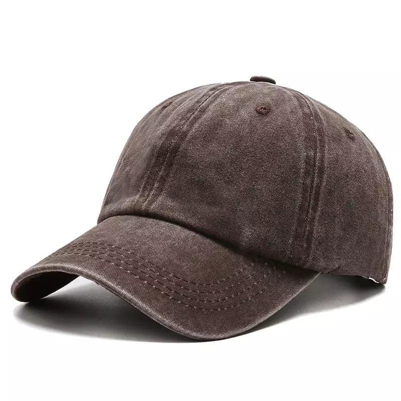 Plain Washed Cotton Baseball Cap