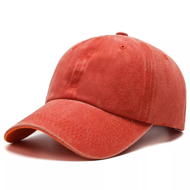 Plain Washed Cotton Baseball Cap